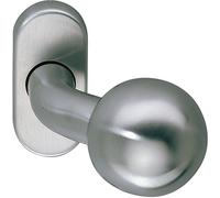 Marc hesi de acero inoxidable Pomo de puerta en roseta ovalado | botón giratorio | Perilla | 1 pieza | Niro | inox