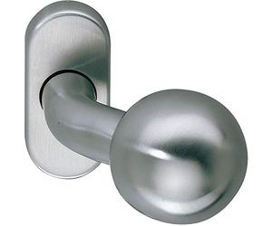 Marc hesi de acero inoxidable Pomo de puerta en roseta ovalado | botón giratorio | Perilla | 1 pieza | Niro | inox