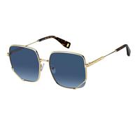 Marc Jacobs Mujer Marc Jacobs MJ 1008/S 06J/GB Gafas de sol Metal Oro Azul Cuadrada Sombreado
