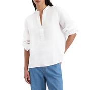 Marc OߴPolo Blusa tipo túnica de lino Mujer con cuello de pico, Blanco (White), 40