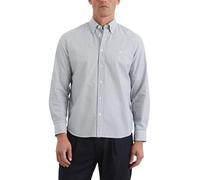 Marc OߴPolo Camisa de algodón orgánico Hombre con Cuello Abotonado, Multicolor (Multi/Venom Blue), XL