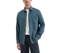 Marc OߴPolo Camisa de Lino de Manga Larga Hombre Regular Fit, Azul (Storm), XXL