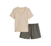 Marc O'Polo Camiseta de Mujer Mix N Match, Mix N Match Frenchoak-blackprint, XL