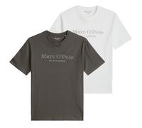 Marc O'Polo Camiseta gris / blanco M gris / blanco