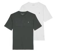 Marc O'Polo Camiseta verde oscuro / blanco S verde oscuro / blanco