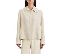 Marc OߴPolo Cazadora de entretiempo con cuello Kent Mujer Overshirt, Blanco Sucio (Natural Cotton), 34