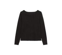 Marc O'Polo Denim 52493, Camiseta de manga larga para mujer, de algodón orgánico, con cuello redondo, suave y casual Mujer, Negro, S