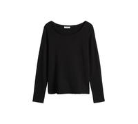 Marc O'Polo Denim 52493, Camiseta de manga larga para mujer de algodón orgánico, manga larga, cuello redondo, camiseta suave para mujer con aspecto casual Mujer, Negro, XS