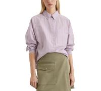 Marc OߴPolo Denim Blusa con Cuello Kent Denim Mujer de Rayas, Multicolor (Medium Purple Multi 01), XL