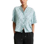 Marc OߴPolo Denim Blusa de Manga Corta con Cuello Alto Mujer Corte Cropped
