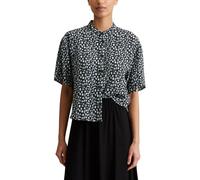 Marc OߴPolo Denim Blusa de manga corta con cuello alto Mujer corte cropped, Multicolor (Dark Grey Multi 02), L