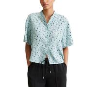 Marc OߴPolo Denim Blusa de manga corta con cuello alto Mujer corte cropped, Multicolor (Light Blue Multi 05), XL