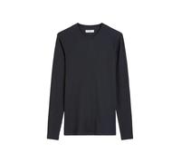 Marc OPolo Denim - Camiseta de Manga Larga para Mujer con Porcentaje elástico Acanalado, Azul Marino, XS