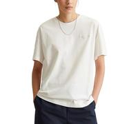 Marc OߴPolo Denim Camiseta de Punto de algodón orgánico Mujer con Cuello Redondo, Blanco (Silky White), S