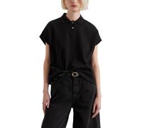 Marc OߴPolo Denim Polo de Manga Corta de algodón orgánico Mujer Wide Fit, Negro (Black), M