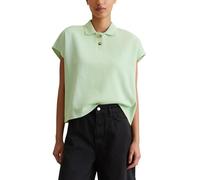 Marc OߴPolo Denim Polo de Manga Corta de algodón orgánico Mujer Wide Fit, Verde (Mint Mist), S