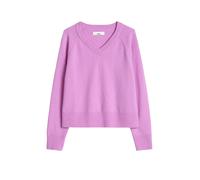 Jersey de cuello en V de lana merina, corte regular Smoky Grape M