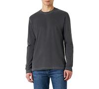 Marc OߴPolo Hombre Camiseta de manga larga de punto de algodón orgánico con cuello redondo, Gris (Grau), XS