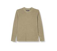 Marc OߴPolo Hombre Camiseta de manga larga de punto de algodón orgánico con cuello redondo, Verde (Olive), XS