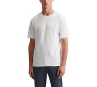 Marc OߴPolo Hombre Camiseta de punto de algodón orgánico con cuello redondo, Blanco (White), L