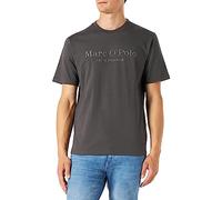 Marc OߴPolo Hombre Camiseta de punto de algodón orgánico con cuello redondo, Gris (Grau), XL
