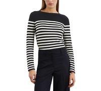 Marc OߴPolo Jersey de rayas Mujer Slim Fit, Multicolor (Striped/Deep Night Blue), L