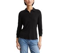 Marc OߴPolo Mujer Blusa de punto de tejido elástico con cuello francés, Negro (Black), M