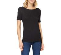 Marc OߴPolo Mujer Camiseta de algodón orgánico con cuello barco, Negro (Black), L