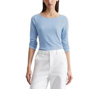 Marc OߴPolo Mujer Camiseta de Manga Larga de algodón orgánico con Cuello Barco, Azul (Fresh Sky), L