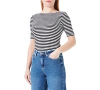 Marc OߴPolo Mujer Camiseta de rayas con cuello tipo barco, Multicolor (Multi/Night Sky), XXS