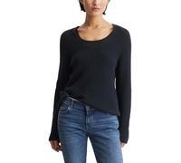 Marc OߴPolo Mujer Jersey de punto de algodón orgánico con cuello de pico, Azul (Night Sky), M