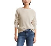 Marc OߴPolo Mujer Jersey de punto de algodón orgánico con cuello redondo, Blanco Sucio (Sandy Melange), XL