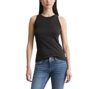Marc OߴPolo Mujer Top de tirantes de algodón orgánico con cuello redondo alto, Negro (Black), S