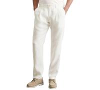 Marc OߴPolo Pantalón de Lino con Cintura elástica Hombre Largo, Blanco (Egg White), W30/L30