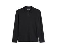 Polo de manga larga, corte regular Black XXL