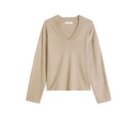 Jersey holgado con cuello en V Earthy Taupe L