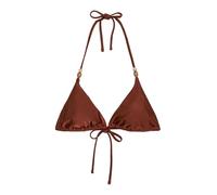 Marc O'Polo Top de Bikini triángulo Shiny para Mujer, Breezy Leaf Cappuccino, L
