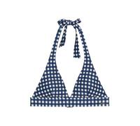 Marc O'Polo Top de Bikini triángulo Shiny para Mujer, Shiny Navypeonycheck, M