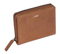 Marc Peter Cartera vintage Lisa pequeña de piel, con protección RFID certificada por TUV, incluye caja de regalo, para mujer, Camel Marrón, Sara, Clásico