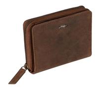 Marc Peter Cartera vintage Lisa pequeña de piel, con protección RFID certificada por TUV, incluye caja de regalo, para mujer, vintage marrón, Sara, Clásico