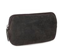 Marc Peter Estuche de piel con cremallera YKK de Darvin, Carbón Vintage, Federmappe, Organizador de bolsillo