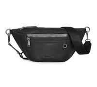 Marc Peter Georgia Riñonera de piel | Riñonera con correa intercambiable | Crossbody Riñonera de cuero | Hip Bag Leather Riñonera Crossbag, Nappa Negro, Clásico