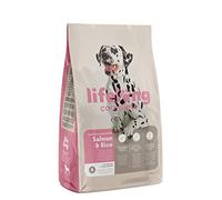 Marca Amazon - Lifelong - Alimento seco completo para perros adultos con salmón y arroz, 5 kg (Paquete de 1)