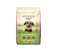 Marca Amazon - Lifelong - Alimento seco completo para perros (razas pequeñas) con salmón y arroz, 3 kg (Paquete de 1)