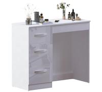 Marca Amazon Movian Hulio-Tocador de 3 cajones, Color Blanco, Madera, White, 79 x 93 x 38 cm