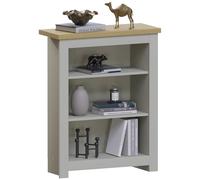 Marca Amazon - Vida Designs Estantería Moderna de Madera de Densidad Media (3 Niveles), Gris Y Roble, 75 x 60 x 24 cm