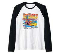 Marca de Acrobacias Original Vintage de los 90 de Hot Wheels Camiseta Manga Raglan
