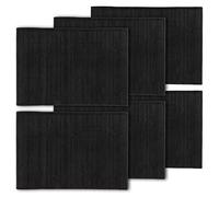 Marca de bamboomn - Tiras de bambú mantel individual con borde de tela - Color sólido Impresión - 13 "x 18.5