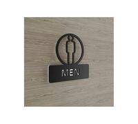 Marca del baño, marca del baño. Adhesivo acrílico for puerta, señalización for baños, número de casa, WC(6,18x18cm)