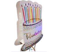 Marca Felicidades Piñata Pastel 53x32cm Ideal Para Fiestas De Cumpleaños De Cartón Colorido Y Festivo
